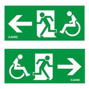 Piktogram HCP pil höger/vänster till Gennius GE-DB-K