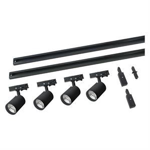 Duoline Set Minirulle 4x8W svart komplett