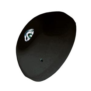 N68 rund lins utanpåliggande svart CBS